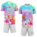 Jersey Uniform Krawatte Sublimation Custom Dye Blau Weiß-Licht Fußball Jersey Uniform Krawatte Sublimation Custom Dye Blau Weiß-Licht Fußball