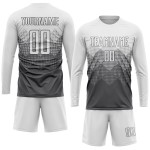 Uniform Sublimation Grau Trikot Weiß Custom Fußball Stahl Uniform Sublimation Grau Trikot Weiß Custom Fußball Stahl