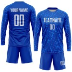 Weißes Trikot Uniform Fußball Royal Sublimation Custom Weißes Trikot Uniform Fußball Royal Sublimation Custom