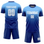 Weiß-Royal Uniform Fashion Light Sublimation Blau Fußball Fade Custom Jersey Weiß-Royal Uniform Fashion Light Sublimation Blau Fußball Fade Custom Jersey