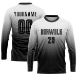 Fußball Fade Schwarz Mode Weiß Custom Sublimation Uniform Jersey Fußball Fade Schwarz Mode Weiß Custom Sublimation Uniform Jersey