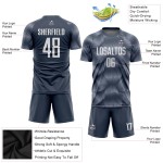 Trikot Sublimation Grau Uniform Weiß Fußball Custom Steel Trikot Sublimation Grau Uniform Weiß Fußball Custom Steel