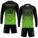 Schwarz Grün Uniform Sublimation Jersey Custom Neon Fußball Schwarz Grün Uniform Sublimation Jersey Custom Neon Fußball