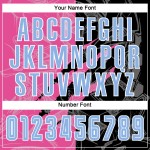 Benutzerdefinierte Sublimation Scratch Hellblau Graffiti Schwarz-Rosa Muster Fußball Jersey Uniform Benutzerdefinierte Sublimation Scratch Hellblau Graffiti Schwarz-Rosa Muster Fußball Jersey Uniform