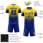 Benutzerdefinierte Gold Fade Fashion Jersey Royal Soccer Sublimation Uniform Benutzerdefinierte Gold Fade Fashion Jersey Royal Soccer Sublimation Uniform