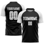 Weiß Schwarz Sublimation Custom Fußball Jersey Uniform Weiß Schwarz Sublimation Custom Fußball Jersey Uniform