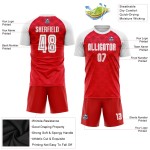 Jersey Uniform Weiß Rot Fußball Sublimation Custom Auswärts Jersey Uniform Weiß Rot Fußball Sublimation Custom Auswärts