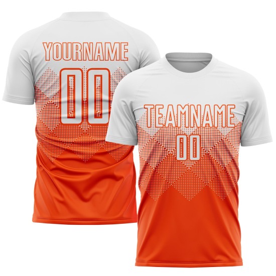 Fußball Orange Sublimation Weiß Uniform Custom Jersey Fußball Orange Sublimation Weiß Uniform Custom Jersey