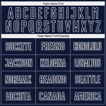Navy Jersey Fashion Soccer Nadelstreifen Weiß Sublimation Custom Fade Uniform Navy Jersey Fashion Soccer Nadelstreifen Weiß Sublimation Custom Fade Uniform