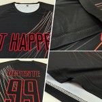 Benutzerdefinierte Sublimation Trikot Fußball Schwarz-Rot Uniform Schwarz Benutzerdefinierte Sublimation Trikot Fußball Schwarz-Rot Uniform Schwarz