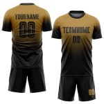 Jersey Mode Schwarz Alte Uniform Sublimation Verblassen Gold Fußball Jersey Mode Schwarz Alte Uniform Sublimation Verblassen Gold Fußball