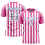 Rosa Sublimation Uniform Blau Jersey Weiß-Licht Custom Fußball Rosa Sublimation Uniform Blau Jersey Weiß-Licht Custom Fußball