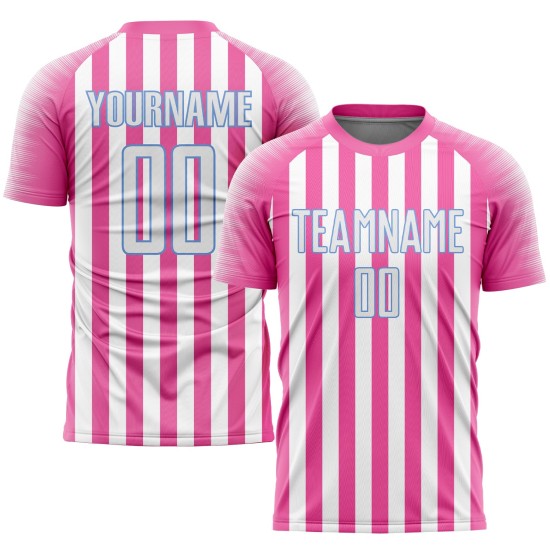 Rosa Sublimation Uniform Blau Jersey Weiß-Licht Custom Fußball Rosa Sublimation Uniform Blau Jersey Weiß-Licht Custom Fußball