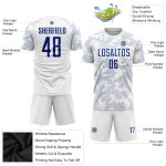 Benutzerdefiniertes Fußball-Sublimationstrikot Royal Uniform Weiß Benutzerdefiniertes Fußball-Sublimationstrikot Royal Uniform Weiß