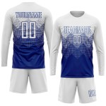 Fußball Custom Jersey Royal Sublimation Weiße Uniform Fußball Custom Jersey Royal Sublimation Weiße Uniform