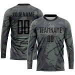 Olive Schwarz Fußball zu Jersey Sublimation Custom Uniform Salut Service Olive Schwarz Fußball zu Jersey Sublimation Custom Uniform Salut Service