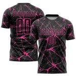 Fußball Custom Rosa Uniform Schwarz Sublimation Jersey Fußball Custom Rosa Uniform Schwarz Sublimation Jersey