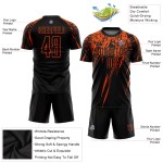 Fußball Custom Orange Jersey Uniform Sublimation Schwarz Fußball Custom Orange Jersey Uniform Sublimation Schwarz