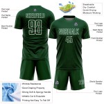 Geometrische weiße Trikots grüne Fußballformen benutzerdefinierte Sublimation Uniform Geometrische weiße Trikots grüne Fußballformen benutzerdefinierte Sublimation Uniform