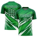 Uniform Kelly Trikot Fußball Weiß Sublimation Grün Custom Uniform Kelly Trikot Fußball Weiß Sublimation Grün Custom