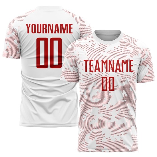 Sublimation Uniform Custom Rot Weiß Jersey Fußball Sublimation Uniform Custom Rot Weiß Jersey Fußball