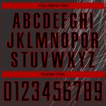 Benutzerdefinierte Sublimation Trikot Fußball Schwarz-Rot Uniform Schwarz Benutzerdefinierte Sublimation Trikot Fußball Schwarz-Rot Uniform Schwarz