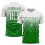 Weiße Sublimation Gras Jersey Grün Custom Fußball Uniform Weiße Sublimation Gras Jersey Grün Custom Fußball Uniform