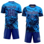 Tie Sublimation Dye Custom Uniform Fußballtrikot Royal-Weiß Tie Sublimation Dye Custom Uniform Fußballtrikot Royal-Weiß