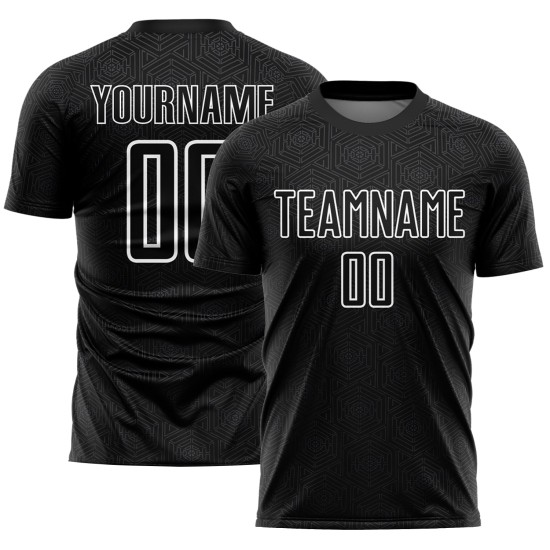 Geometrische Custom Schwarz Jersey Uniform Formen Weiß Sublimation Geometrische Custom Schwarz Jersey Uniform Formen Weiß Sublimation