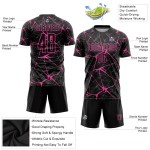 Fußball Custom Rosa Uniform Schwarz Sublimation Jersey Fußball Custom Rosa Uniform Schwarz Sublimation Jersey