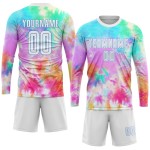 Jersey Uniform Krawatte Sublimation Custom Dye Blau Weiß-Licht Fußball Jersey Uniform Krawatte Sublimation Custom Dye Blau Weiß-Licht Fußball