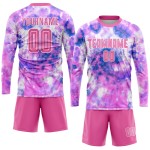 Dye Fußballuniform Custom Sublimation Jersey Krawatte Pink-Weiß Dye Fußballuniform Custom Sublimation Jersey Krawatte Pink-Weiß