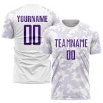 Jersey Sublimation Lila Weiß Fußball Custom Uniform Jersey Sublimation Lila Weiß Fußball Custom Uniform