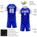 Royal Jersey Uniform Fußball Sublimation Weiß-Marineblau Custom Royal Jersey Uniform Fußball Sublimation Weiß-Marineblau Custom
