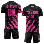Trikot Schwarz Sublimation Uniform Benutzerdefinierte Fußball Rosa Trikot Schwarz Sublimation Uniform Benutzerdefinierte Fußball Rosa