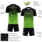 Schwarz Grün Uniform Sublimation Jersey Custom Neon Fußball Schwarz Grün Uniform Sublimation Jersey Custom Neon Fußball