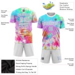 Jersey Uniform Krawatte Sublimation Custom Dye Blau Weiß-Licht Fußball Jersey Uniform Krawatte Sublimation Custom Dye Blau Weiß-Licht Fußball