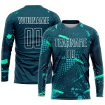 Fußball Custom Sublimation Uniform Grün-Blaugrün Jersey Grün Fußball Custom Sublimation Uniform Grün-Blaugrün Jersey Grün