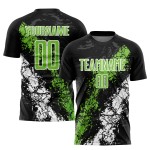 Grün-Weiß Sublimation Neon Fußball Schwarz Uniform Custom Jersey Grün-Weiß Sublimation Neon Fußball Schwarz Uniform Custom Jersey
