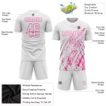 Sublimation Weiß Rosa Fußballuniform Custom Jersey Sublimation Weiß Rosa Fußballuniform Custom Jersey