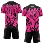 Jersey Sublimation Custom Fußball Rosa Uniform Schwarz Jersey Sublimation Custom Fußball Rosa Uniform Schwarz