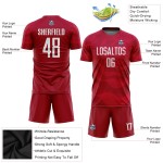 Trikot Weiß Sublimation Uniform Rot Custom Fußball Trikot Weiß Sublimation Uniform Rot Custom Fußball