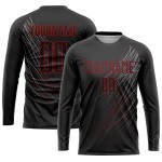 Benutzerdefinierte Sublimation Trikot Fußball Schwarz-Rot Uniform Schwarz Benutzerdefinierte Sublimation Trikot Fußball Schwarz-Rot Uniform Schwarz