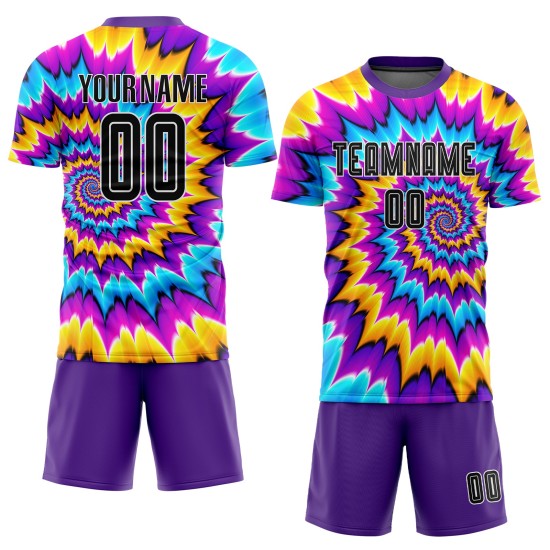 Farbstoff Custom Tie Fußball Uniform Sublimation Schwarz-Weiß Jersey Farbstoff Custom Tie Fußball Uniform Sublimation Schwarz-Weiß Jersey