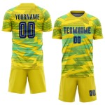 Blaues Trikot Royal-Light Custom Sublimation Fußballuniform Auswärts Gold Blaues Trikot Royal-Light Custom Sublimation Fußballuniform Auswärts Gold
