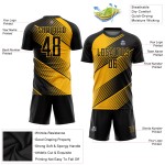 Uniform Custom Gold Fußball Schwarz Trikot Sublimation Uniform Custom Gold Fußball Schwarz Trikot Sublimation