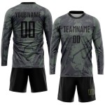 Olive Schwarz Fußball zu Jersey Sublimation Custom Uniform Salut Service Olive Schwarz Fußball zu Jersey Sublimation Custom Uniform Salut Service