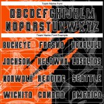 Fußball Sublimation Uniform Graffiti Schwarz-Orange Muster Jersey Scratch Custom Fußball Sublimation Uniform Graffiti Schwarz-Orange Muster Jersey Scratch Custom