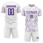 Jersey Sublimation Lila Weiß Fußball Custom Uniform Jersey Sublimation Lila Weiß Fußball Custom Uniform