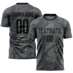 Olive Schwarz Fußball zu Jersey Sublimation Custom Uniform Salut Service Olive Schwarz Fußball zu Jersey Sublimation Custom Uniform Salut Service